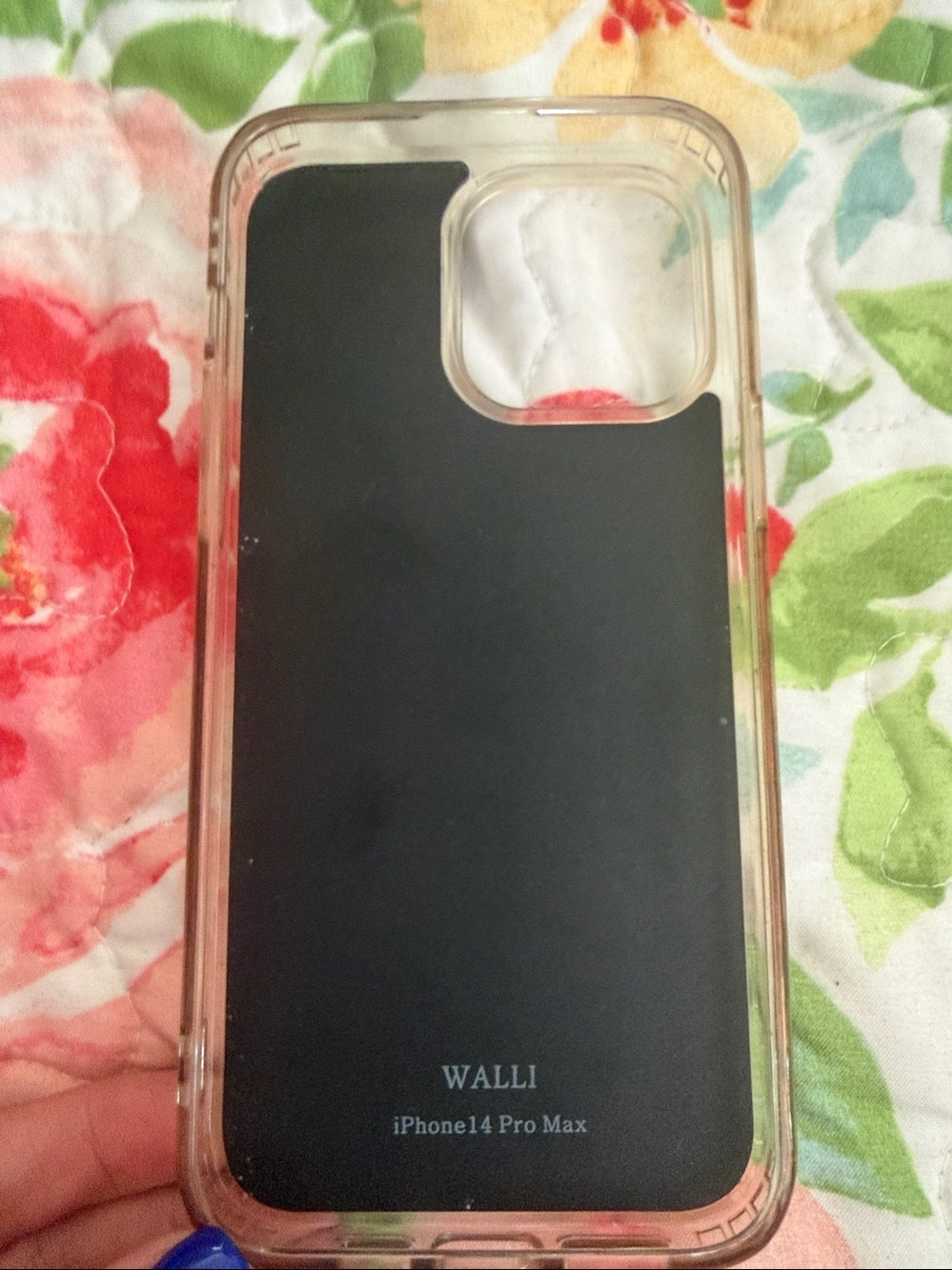 Black Leopard-Print Phone Case with Hand Strap - Picture 2 of 4